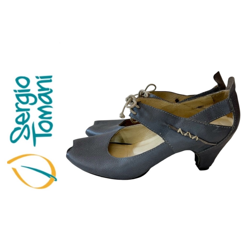 Sergio Tomani Mary Jane Peep Toe Pumps